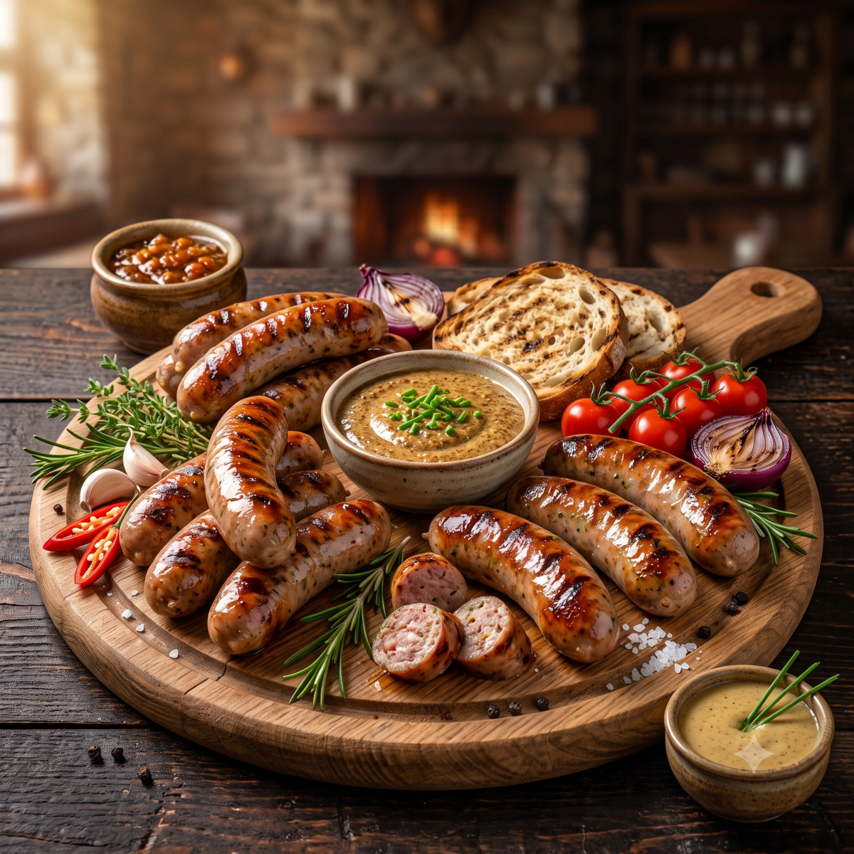 Cârnăciori de porc la grătar